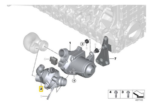 Termostato Para Bmw Serie 5 F07 Gt 535i N55 Foto 2