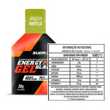 Energy Pro Gel Black Sudract C/ Cafeína + Taurina 15 Sachês Sabor Abacaxi C/ Hortelã