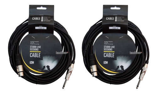 2 Cables Canon Plug Para Micrófono Blindados 6mts