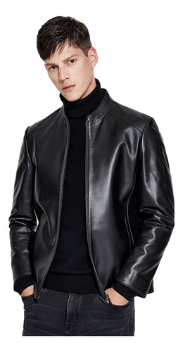 Chamarra Piel Biker Impermeable Hombre Rompevientos