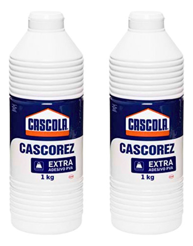 2 Cola Branca De 1kg Cascorez Extra Adesivo Pva - Extraforte