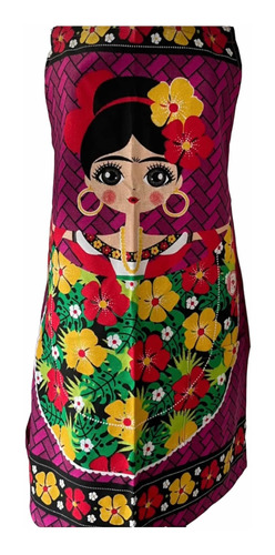 Mandil Delantal Frida Kahlo Flor Cupcakes Paris