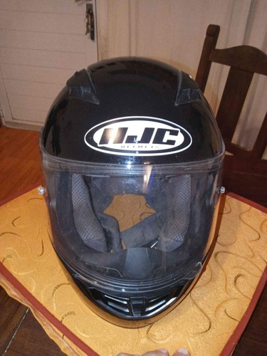 Casco Hjc Cs-15 Solid Integral Brillante Negro