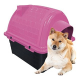 Casinha Pet Raças Médias E Grandes N5 Iglu Para Cachorro Cor Rosa-chiclete Desenho Iglu-n5