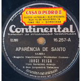 Disco Rotaçao 78 - Jorge Veiga - Aparência De Santo - Minha 