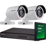 Kit Seguridad Hikvision 4 + 2 Camaras + Disco