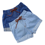 Kit 2 Shorts Jeans Infantil Feminino Blogueirinha Oferta