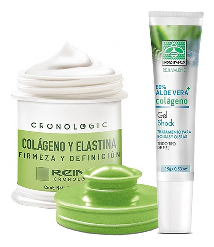 Crema Con Colágeno + Contorno Ojos Shock Aloe Vera