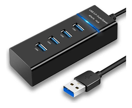 Hub Usb 3.0 4 Puertos De Alta Velocidad Con Indicador Led