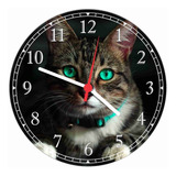 Relógio De Parede Gato Pet Shop Animais Quartz  Decorar Q001