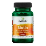 Biotina 5000mcg 100cap Swanson  Envio Gratis