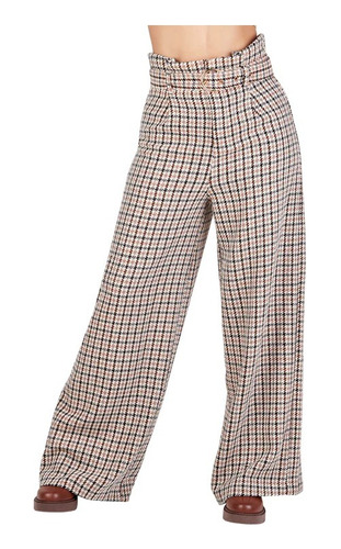 Pantalón De Pata Ancha De Tweed 918-00