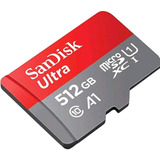 Cartão De Memória Microsd Sandisk Ultra 512gb  120 Mb/s