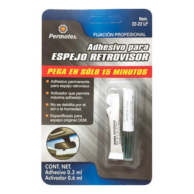 Adhesivo Espejo Retrovisor Tubo 0.9ml Permatex