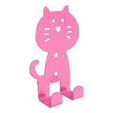 Llavero De Pared Moderno Placa De Acero Figura De Gatito