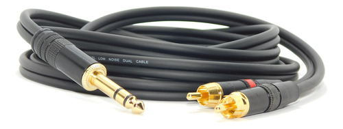 Cable Audio  X 3 Mts  Plug 6, 5 Stereo  A  2  Rca Macho