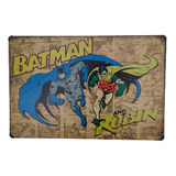 Placa Pequeña Batman Y Robin Moblihouse