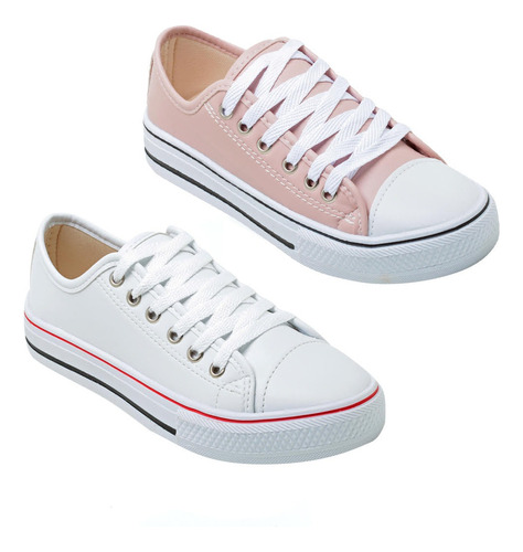 Kit 2 Pares Tênis All One Star Casual Feminino Conection