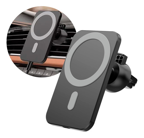 Cargador Inalambrico Magnetico Auto Para iPhone 12 13 15w