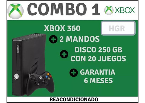 Microsoft Xbox 360 Slim 250gb + 20 Juegos