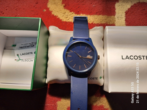 Reloj Lacoste Azul Y Dorado No Tommy Swatch Casio Rolex
