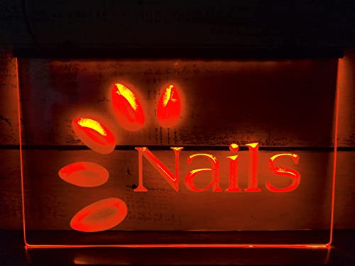 Open Nails Hair Beauty Skin Letreros De Neón Decoración Del 