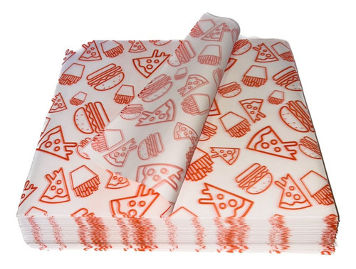 Papel Encerado Pizza Papa Burger 30x30 1000 Hojas Alimentos