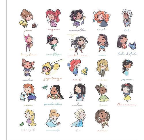 Princesas Disney 25 Vector Pack Para Imprimir Cutie