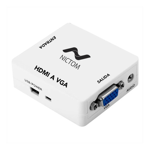 Conversor Adaptador Hdmi A Vga Activo Con Audio Convertidor