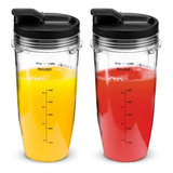 Paquete De 2 Vasos De Licuadora Con Tapa Para Nutri Ninja Iq