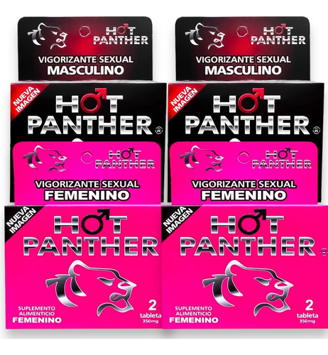 Hot Panther Hombre Mujer 8 Pastillas Vigorizantes Sexual 