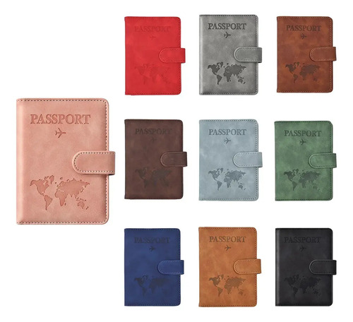 Porta Pasaporte Funda Protectora Espacio Para Visa Rfid Viaj | MercadoLibre