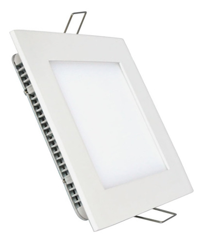 Panel Led Cuadrado Embutir 12w Plafon Marco Blanco