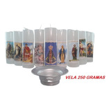 10 Velas 7 Dias Com Imagem Santos Católico Brinde Porta Vela