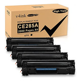 V4ink 4pk Compatible 85a Toner Cartridge Replacement For Hp