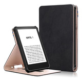 Funda Inteligente De Cuero Negro Para Amazon Kindle 11th Gen