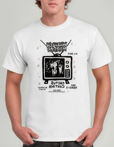 Camiseta Marilyn Manson Camisa Banda Rock Roll Vintage E55