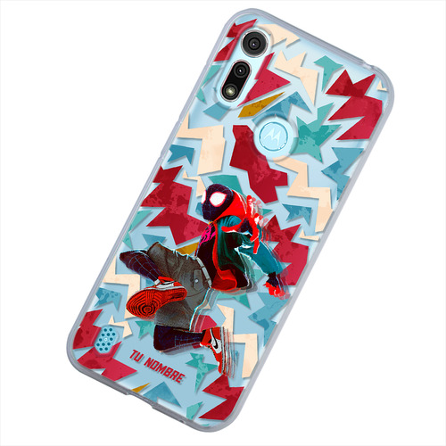 Funda Para Motorola Spiderman Miles Personalizada Tu Nombre