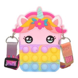 Cartera Bandolera - Monedero Popit Pop Unicornio