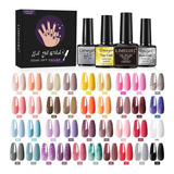 Kit De Esmaltes De Uñas En Gel, 40 Unidades/set, Soak Off Uv