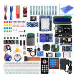 Completo Kit Compatible C/ Arduino Uno Con Español Tutorial