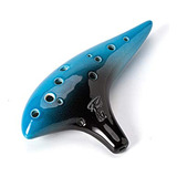 Ocarina Dulce Forma Elegante Azul & Negro