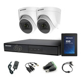 Kit Seguridad Hikvision Dvr 4 Ch + 2 Cámaras Full Hd + Disco