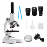 Microscopio Óptico Monocular 64x-2400x Niños Escuela Ciencia