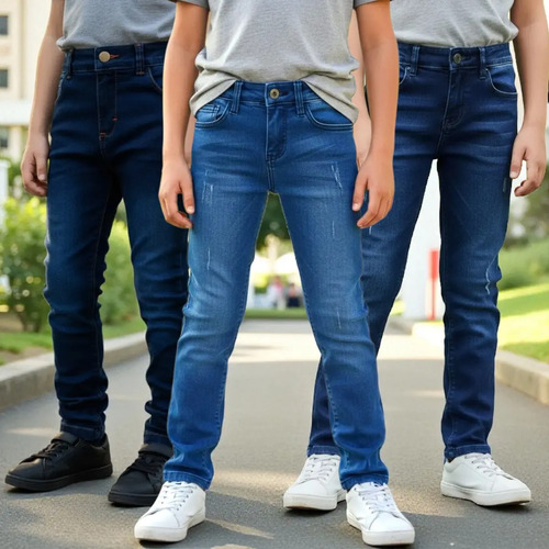 Pack De 3 Jeans Skinny Económicos Para Niños Talla 2 A 16