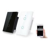Interruptor Tecla Pared 2 Canales Touch Wifi Smart Domotica