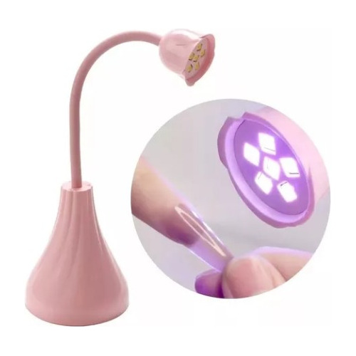 Lampara De Uñas Uv/led Inalámbrica Para Tips Soft Gel 18w