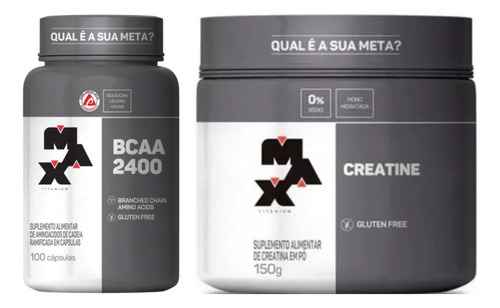 Combo - Bcaa 2400 100 Caps + Creatina 150g - Max Titanium