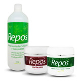 Kit Spa Pés Removedor Esfoliante Hidratante Repos 3 Itens