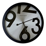 Reloj De Pared Aluminio Números Negro E15315 Bazarnet. P